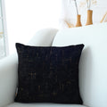 Decorative Black And Gold Chenille Throw Pillow Black Chenille