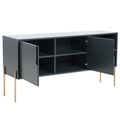 Combo Mid Century Sideboard Buffet Table Or Tv Stand With Storage For Living Room Kitchen Green Wood Stainless Steel