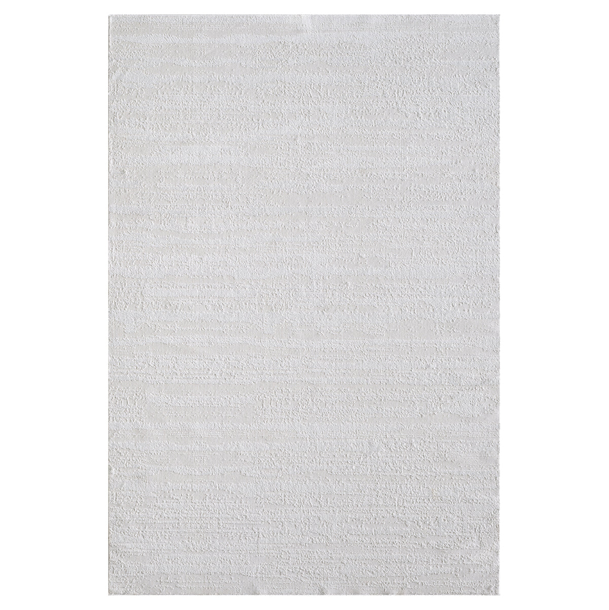 Milano Collection Pale Celadon Woven Area Rug White Polyester