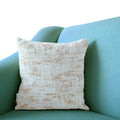 Decorative Beige And Gold Chenille Throw Pillow Beige Chenille