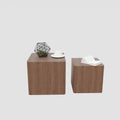 Mdf Nesting Table Side Table Coffee Table End Table For Living Room,Office,Bedroom Walnut Set Of 2 Walnut Mdf