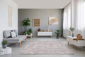 Milano Collection Champagne Bliss Woven Area Rug Pink Polyester