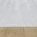 Milano Collection Pale Celadon Woven Area Rug White Polyester