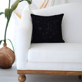 Decorative Black And Gold Chenille Throw Pillow Black Chenille