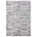 Milano Collection Manhattan Silver Woven Area Rug Grey Polyester