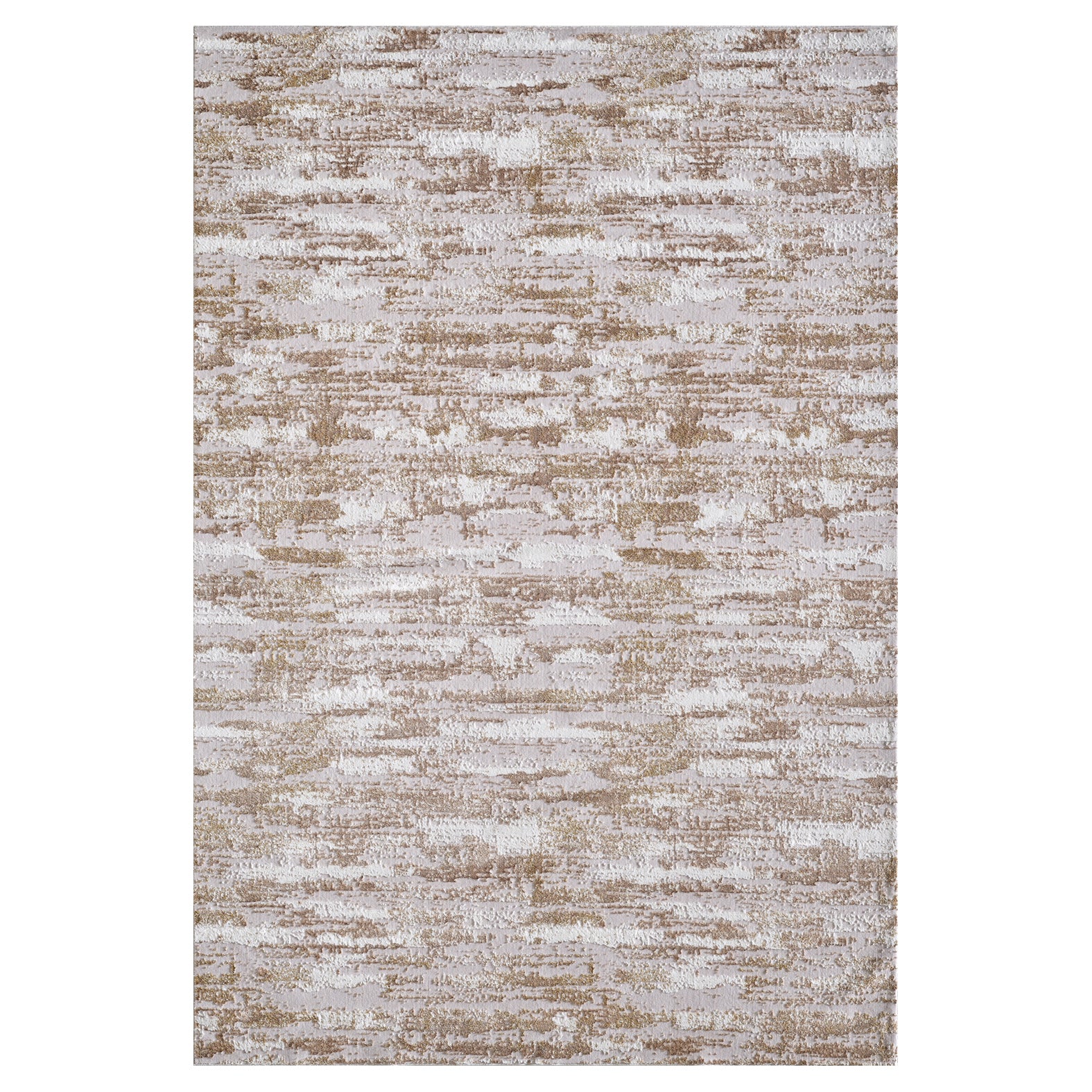 Milano Collection Shimmer Skin Woven Area Rug Beige Polyester