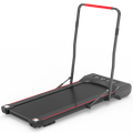 Under Desk Walking Pad Treadmill Foldable With Handlebar Remote Controll, 300 Lb Capacity Black Steel