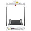 Portable Compact Treadmill Electric Motorized 3.5Hp 14Km H Medium Running Machine Motorised Gym 330Lbs Foldable For Home Gym Fitness Workout Jogging Walking Bluetooth Speaker App Fitime White Metal