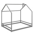 Full Size House Bed Wood Bed, Gray Old Sku:Wf281436Aae Gray Solid Wood