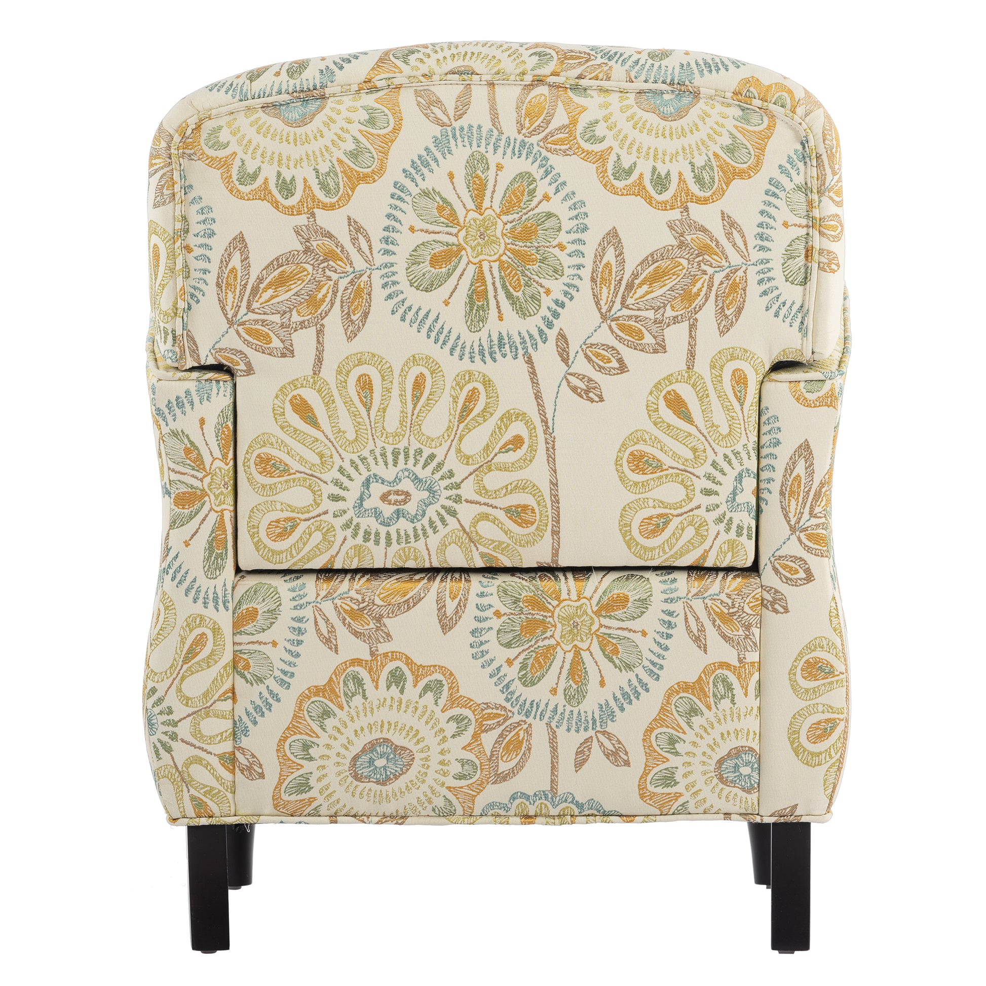 Accent Chairs For Living Room Beige Yellow Fabric