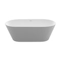 1600Mm Solid Surface Bathtub For Bathroom White Solid Surface