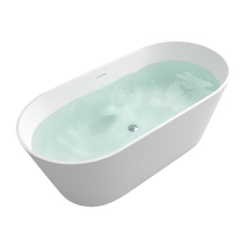 1600Mm Solid Surface Bathtub For Bathroom White Solid Surface