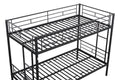 Metal Twin Over Twin Bunk Bed Heavy Duty Sturdy Metal Noise Reduced Design 2 Side Ladders Safety Guardrail Cpc Certified No Box Spring Needed Black Metal