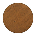 Mid Century Solid Wood 5 Piece Round Dining Table Set, Kitchen Table Set With Upholstered Chairs For Small Places, Walnut Table Beige Chair Wood Dining Room Solid Wood Rubberwood Round Dining Table With Chair Upholstered Chair Wood Walnut Slat Back Seats