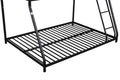 Metal Twin Over Full Bunk Bed Heavy Duty Sturdy Metal Noise Reduced Safety Guardrail Cpc Certified No Box Spring Needed Black Metal