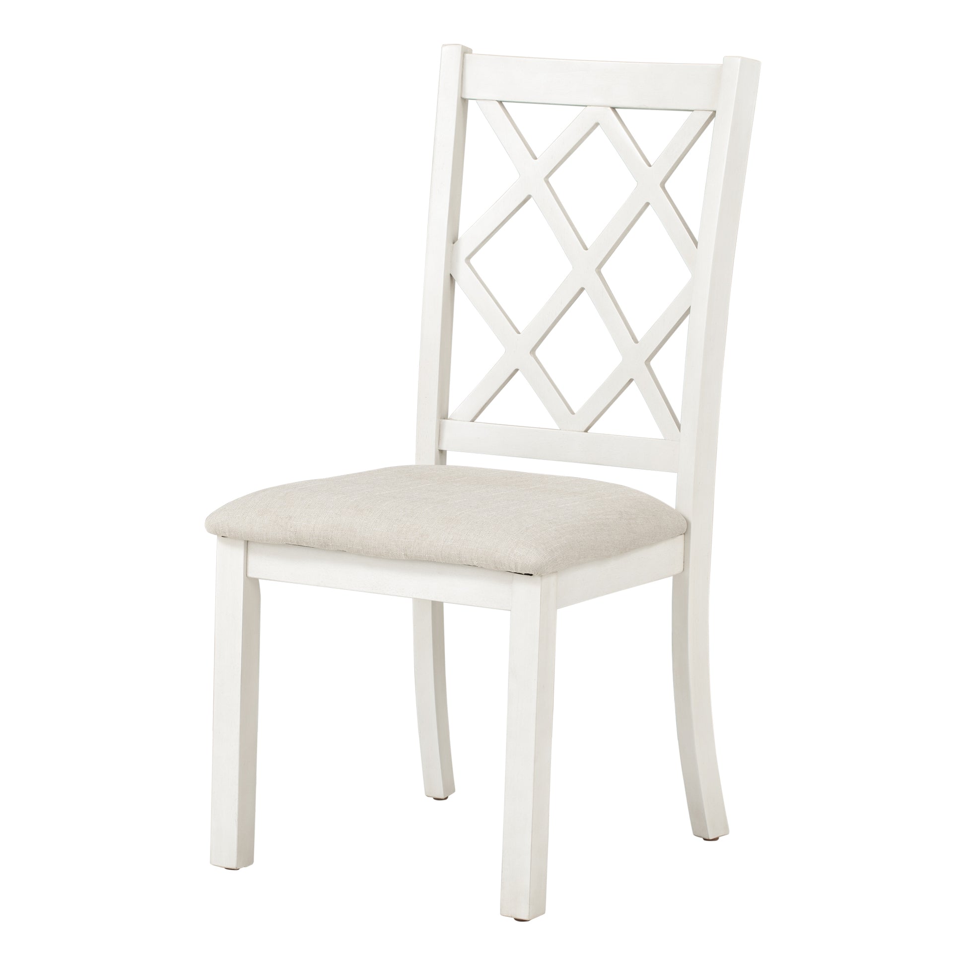 Mid Century Solid Wood 5 Piece Round Dining Table Set, Kitchen Table Set With Upholstered Chairs For Small Places, Walnut Table Beige Chair Wood Dining Room Solid Wood Rubberwood Round Dining Table With Chair Upholstered Chair Wood Walnut Slat Back Seats