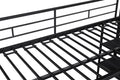 Low Loft Bed With Storage Shelves Twin Black Steel