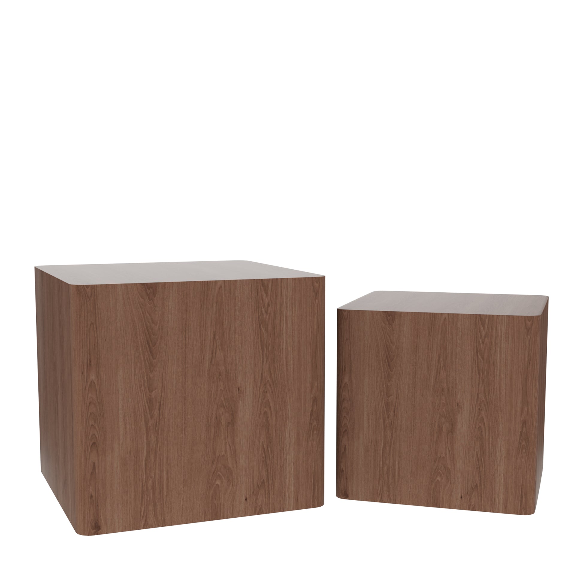 Mdf Nesting Table Side Table Coffee Table End Table For Living Room,Office,Bedroom Walnut Set Of 2 Walnut Mdf