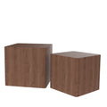 Mdf Nesting Table Side Table Coffee Table End Table For Living Room,Office,Bedroom Walnut Set Of 2 Walnut Mdf