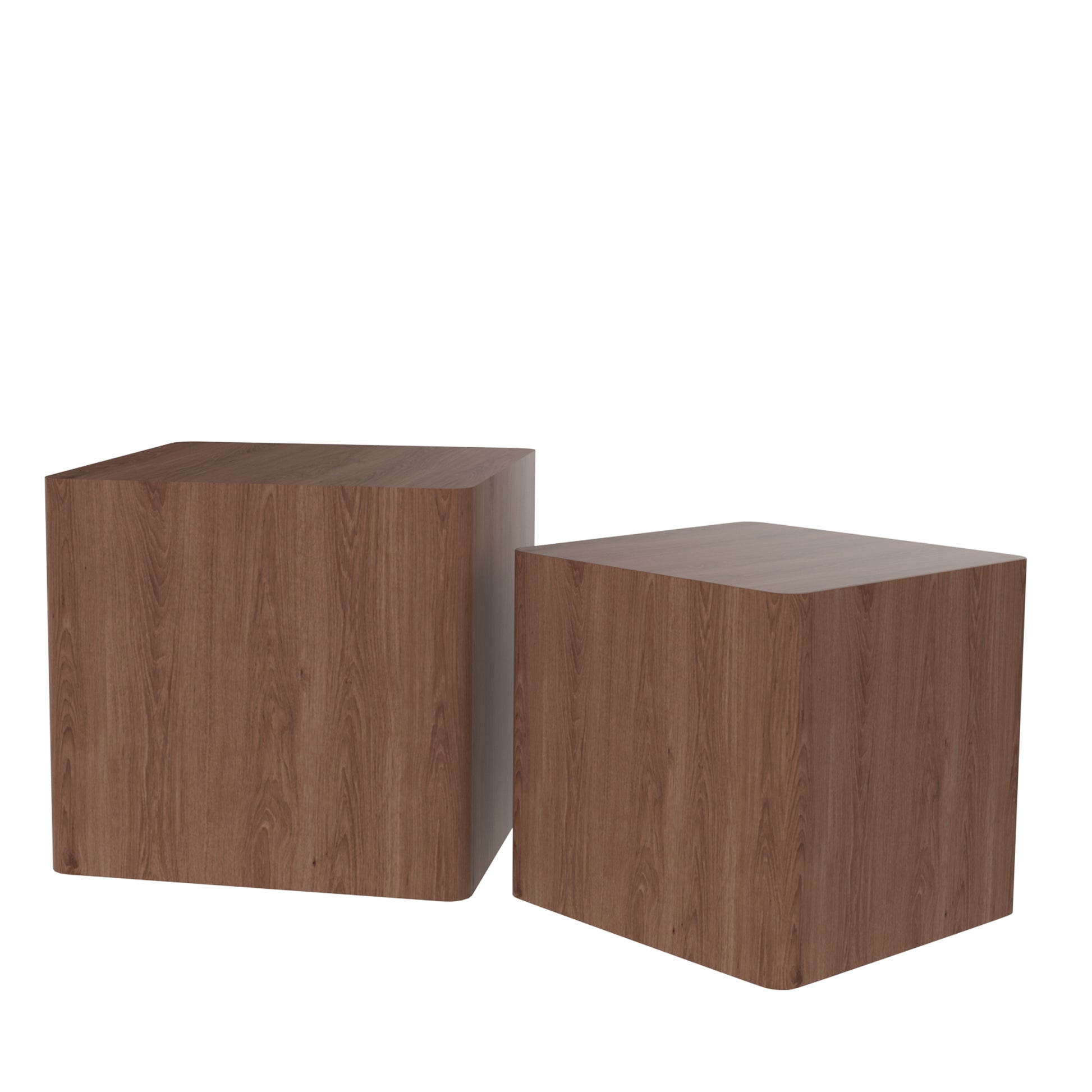 Mdf Nesting Table Side Table Coffee Table End Table For Living Room,Office,Bedroom Walnut Set Of 2 Walnut Mdf