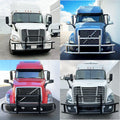 Front Deer Guard Bumper For Cascadia Volvo Vnl Peterbilt Kenworth Black Iron