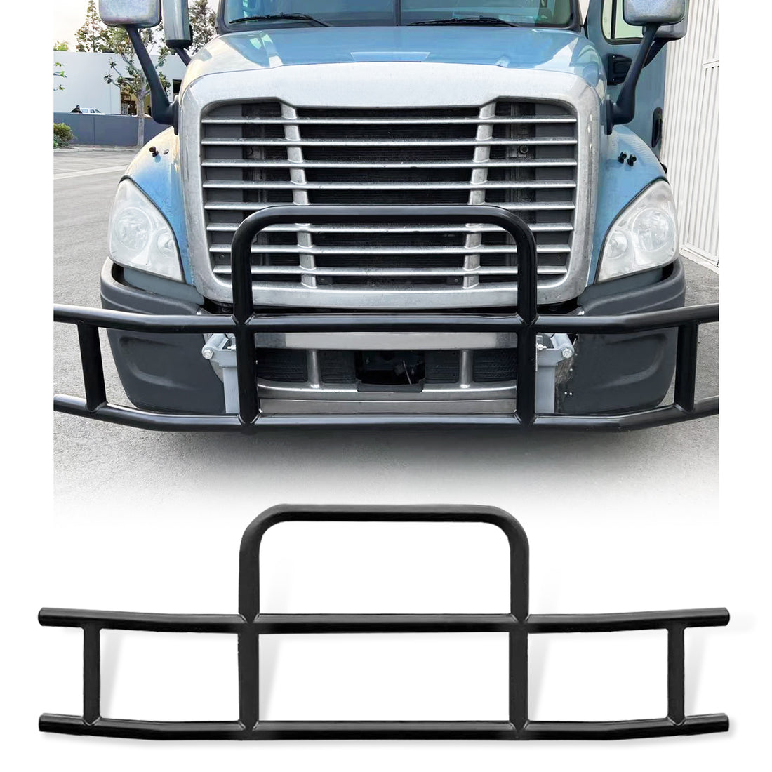 Front Deer Guard Bumper For Cascadia Volvo Vnl Peterbilt Kenworth Black Iron