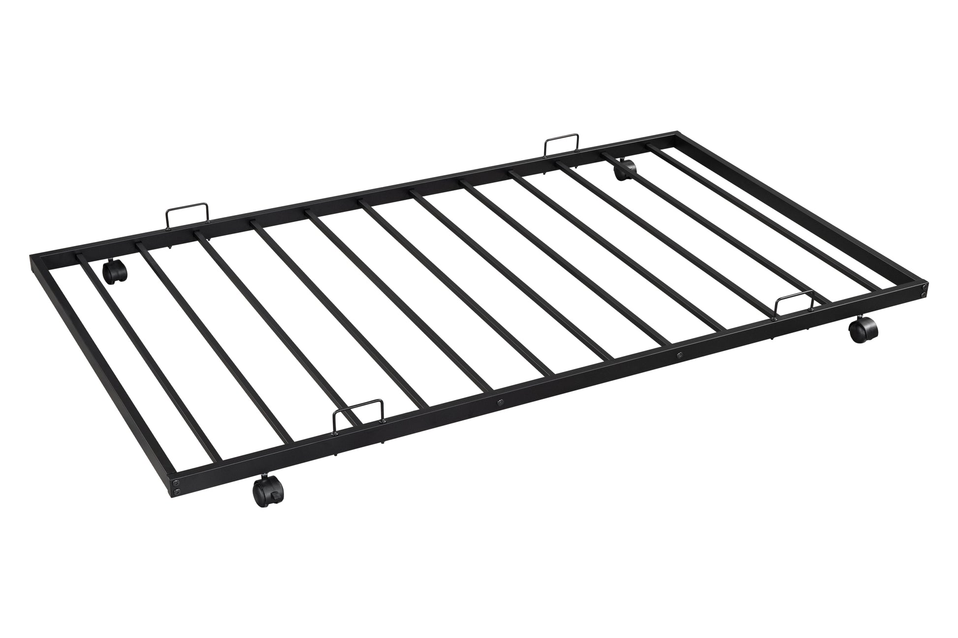 Metal Twin Daybed With Trundle Heavy Duty Sturdy Metal Noise Reduced Trundle For Flexible Space Vintage Style No Box Spring Needed Black Metal