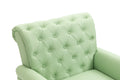 Mid Century Modern Accent Chair, Linen Armchair W Tufted Back Wood Legs, Upholstered Lounge Arm Chair Single Sofa For Living Room Bedroom, Grass Green Grass Green Foam Linen