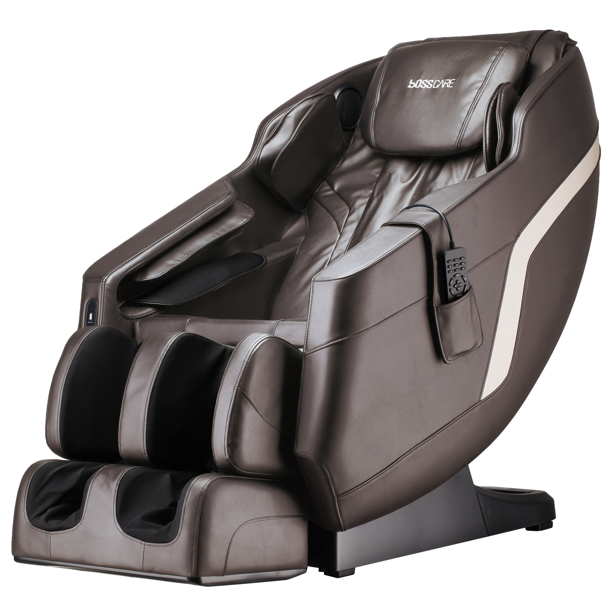 Massage Chairs Sl Track Full Body Massage Recliner With Foot Roller,Airbag Massage,Zero Gravity, Bluetooth Speaker Brown Brown Pu