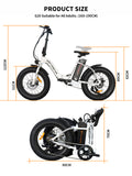 Aostirmotor G20 Folding Electric Bike Ebike Bicycle 500W Motor 20