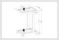 Chrome Glass Side Table, Acrylic End Table, Glass Top C Shape Square Table With Metal Base For Living Room, Bedroom, Balcony Home And Office Chrome Glass Iron