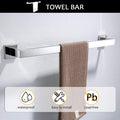 5 Pieces Bathroom Hardware Accessories Set Towel Bar Set Wall Mounted,Stainless Steel Chrome Stainless Steel