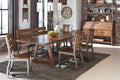 Unique Look Wood Framing 1Pc Dining Table W Extension Leaf Industrial Design Casual Dining Furniture Brown Mix Dining Room Industrial,Rustic Wood