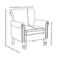Mid Century Modern Accent Chair, Linen Armchair W Tufted Back Wood Legs, Upholstered Lounge Arm Chair Single Sofa For Living Room Bedroom, Beige Beige Foam Linen