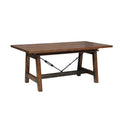 Unique Look Wood Framing 1Pc Dining Table W Extension Leaf Industrial Design Casual Dining Furniture Brown Mix Dining Room Industrial,Rustic Wood