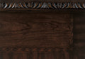 Formal Traditional Dresser Of 9 Drawers Dark Cherry Finish With Gold Tipping Storage Cabinet Adjustable Shelf Luxury Home Furniture 1Pc European Style Cherry European,Luxury,Traditional Wood