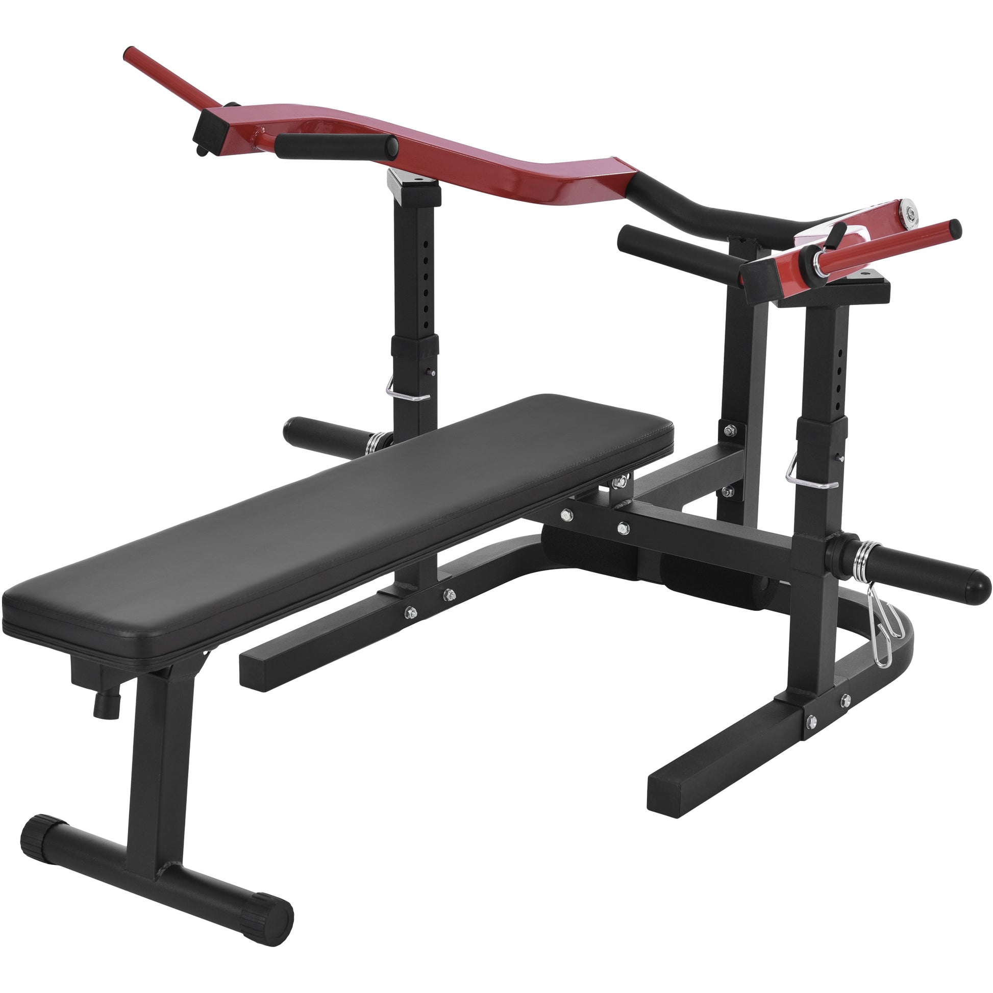 Weight Chest Press Bench Weight Bench Press Machine 11 Adjustable Positions Flat Incline For Chest & Arm Ab Workout, Home Gym Equipment Combined Max 2000 Lb Red Metal