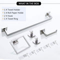 5 Pieces Bathroom Hardware Accessories Set Towel Bar Set Wall Mounted,Stainless Steel Chrome Stainless Steel