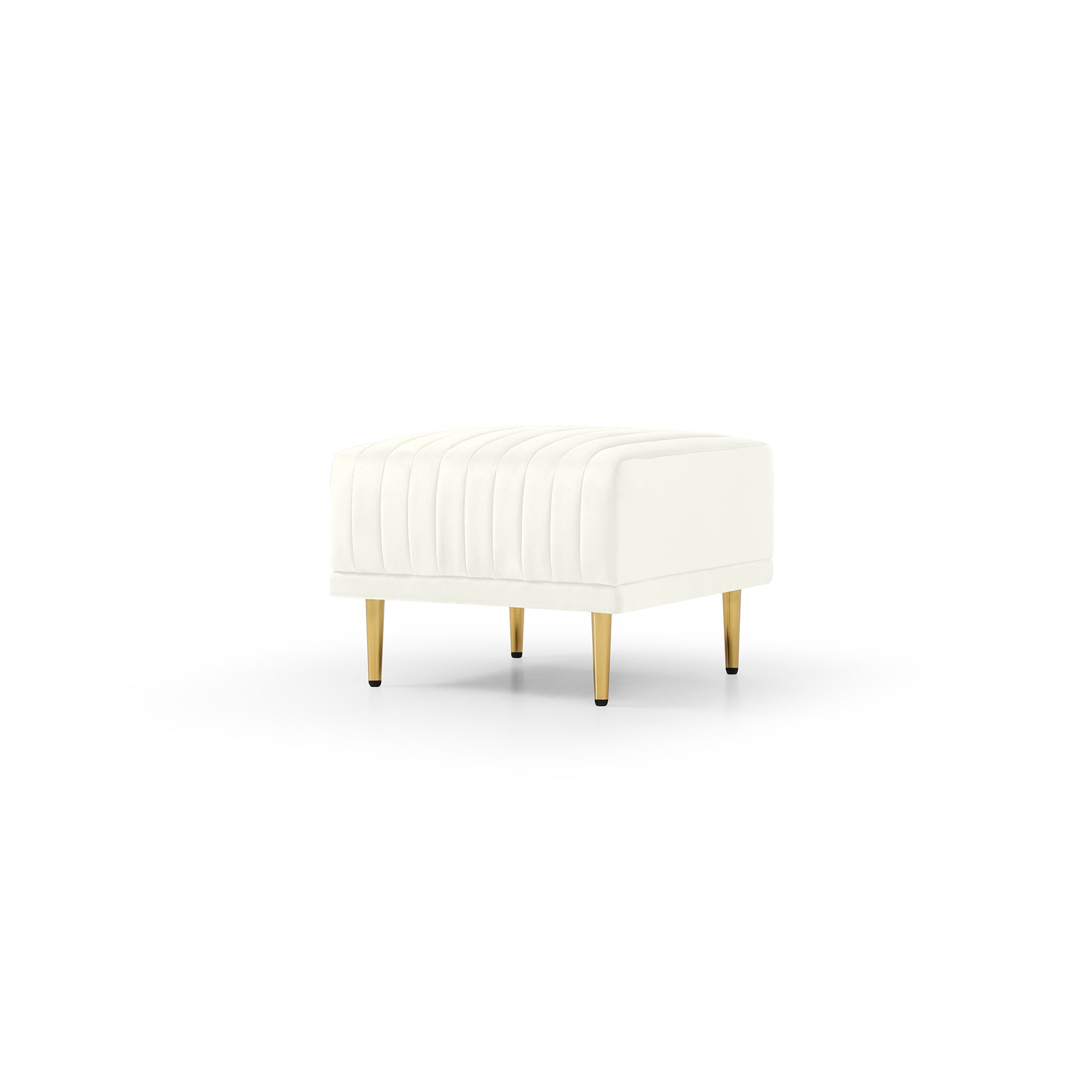 L Shaped Sectional Sofa Couch With Velvet Fabric, Reversible Sectional Sofa Couch For Small Space, Cream Color Cream Foam Velvet