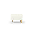 L Shaped Sectional Sofa Couch With Velvet Fabric, Reversible Sectional Sofa Couch For Small Space, Cream Color Cream Foam Velvet