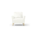 Contemporary Velvet Upholstered Accent Chair And Ottoman Set With Deep Channel Tufting,Cream Cream Foam Velvet