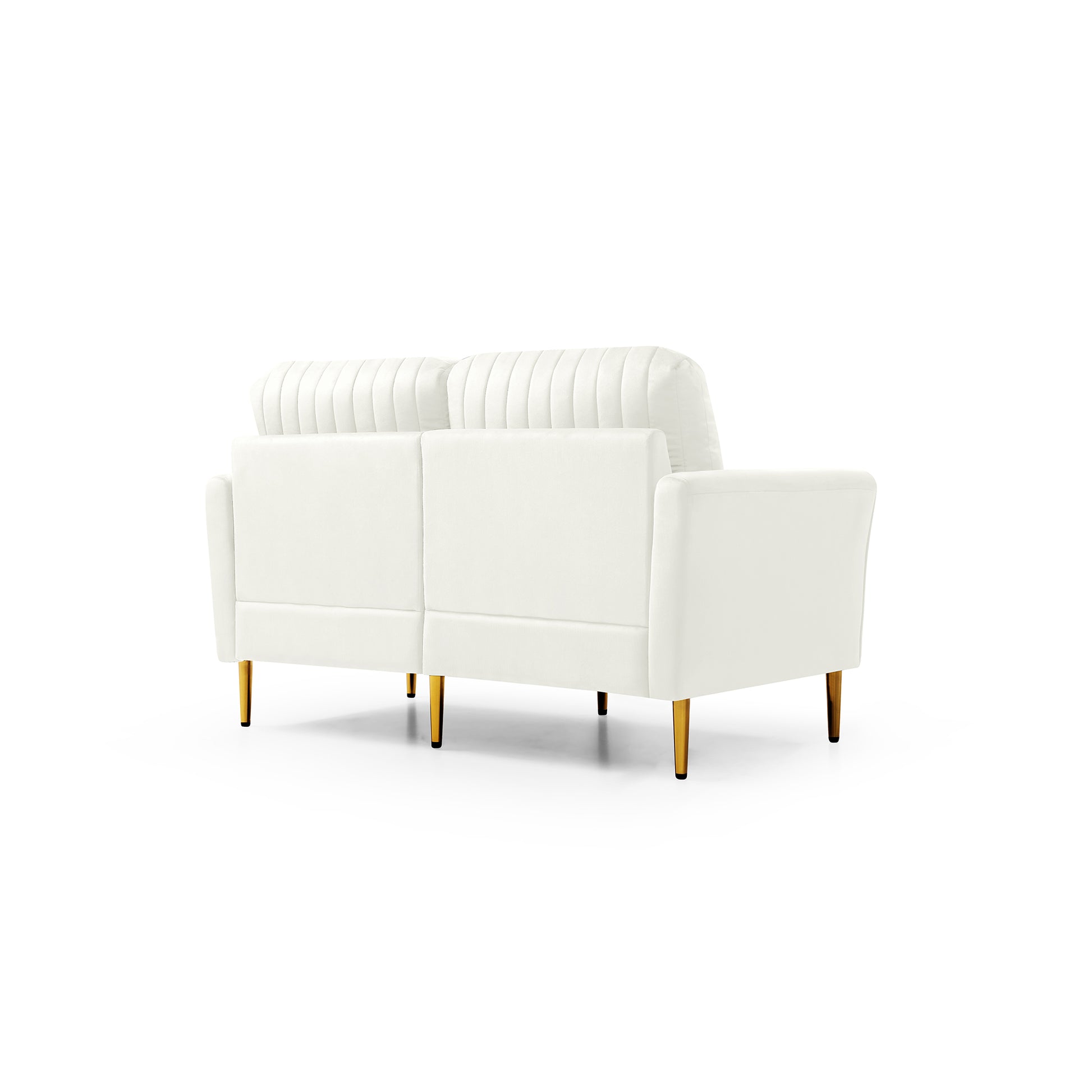 Living Room Sofa Set Of 3, Loveseat Sofa Couch And Comfy Accent Arm Chair W Pillows, Metal Legs, Upholstered Modern Furniture For Bedroom, Office, Small Space, Apartment Cream White Cream Foam Velvet