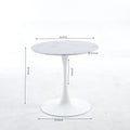 Tulip Special Dining Table,White Marble Color Top,Mdf Dining Tablekitchen Table,Exective Desk Marble Mdf