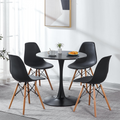 Tulip Special Dining Table,Black Marble Color Top,Mdf Dining Tablekitchen Table,Exective Desk Marble Mdf