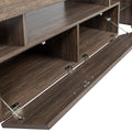 Fashiontvstandtvcabinet,Entertainmentcenter,Tvstationtv Console,Media Console,With Ledlight Belt,Light Belt Remote Control,Toughenedglassshelf,Metal Handle,Canbeplaced In The Living Room,Bedroom,Brown Brown Primary Living Space 60 69 Inches Foam Particle