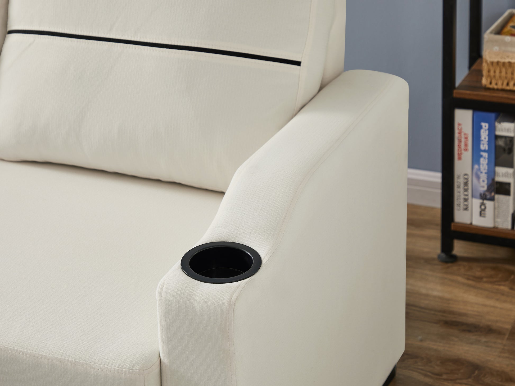 9191 Beige Broaching Storage Sofa Beige Linen