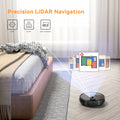 Geek Smart L8 Robot Vacuum Cleaner And Mop, Lds Navigation, Wi Fi Connected App, Selective Room Cleaning,Max 2700 Pa Suction, Ideal For Pets And Larger Home Ban On Black Brown Abs Abs