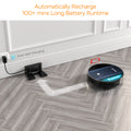 Geek Smart Robot Vacuum Cleaner G6, Ultra Thin, 1800Pa Strong Suction, Automatic Self Charging, Wi Fi Connectivity, App Control, Custom Cleaning, 100Mins Run Time Ban On Black Brown Abs Pc