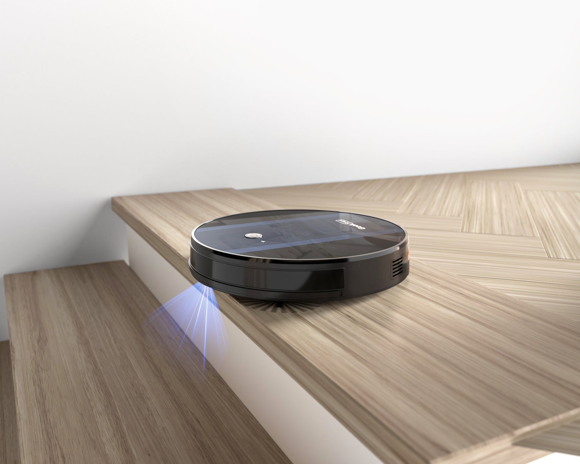 Geek Smart Robot Vacuum Cleaner G6, Ultra Thin, 1800Pa Strong Suction, Automatic Self Charging, Wi Fi Connectivity, App Control, Custom Cleaning, 100Mins Run Time Ban On Black Brown Abs Pc