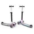3 Wheel Scooter For Kids Ages 3 5Years Old,Boys And Girls Scooter With Light Up Wheels, Foldable & Adjustable, Anti Slip Deck White Polypropylene